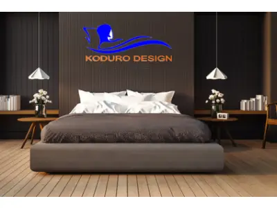 Nowoczesne łóżko tapicerowane bez zagłówka.