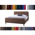 łóżko tapicerowane Dora brąz z zagłówkiem tapicerowanym