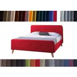 łóżko tapicerowane Dora czerwień z zagłówkiem tapicerowanym