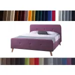 łóżko tapicerowane Dora fiolet z zagłówkiem tapicerowanym
