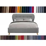 łóżko tapicerowane Dolores z zagłówkiem tapicerowanym
